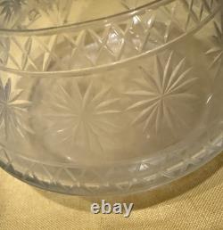 84 Marked Antique WMF Style Cut Crystal Ewer Jug Silver Metal Mounts