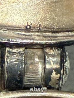 84 Marked Antique WMF Style Cut Crystal Ewer Jug Silver Metal Mounts