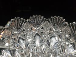 8.5 Triangle BOWL American Brilliant period Cut Glass Crystal Hawkes Brazilian