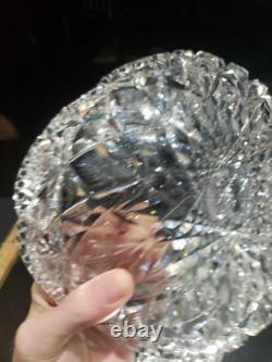 8.5 Triangle BOWL American Brilliant period Cut Glass Crystal Hawkes Brazilian