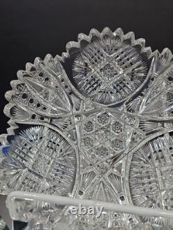 8 BOWL, American Brilliant Period Cut Glass Crystal Rare Koh-i-noor co Clifton
