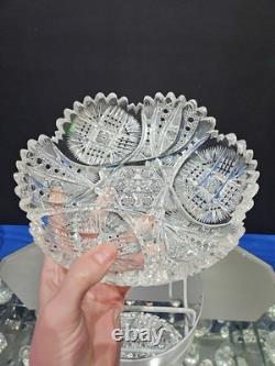 8 BOWL, American Brilliant Period Cut Glass Crystal Rare Koh-i-noor co Clifton