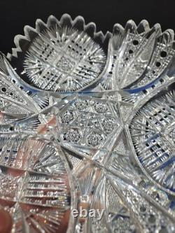 8 BOWL, American Brilliant Period Cut Glass Crystal Rare Koh-i-noor co Clifton