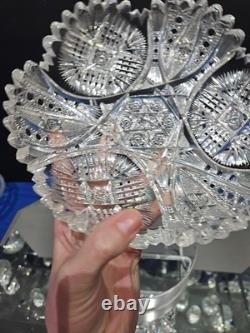 8 BOWL, American Brilliant Period Cut Glass Crystal Rare Koh-i-noor co Clifton