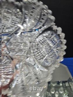 8 BOWL, American Brilliant Period Cut Glass Crystal Rare Koh-i-noor co Clifton