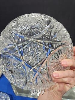8 BOWL, American Brilliant Period Cut Glass Crystal Rare Koh-i-noor co Clifton