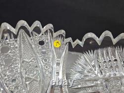 8 BOWL, American Brilliant Period Cut Glass Crystal Rare Koh-i-noor co Clifton