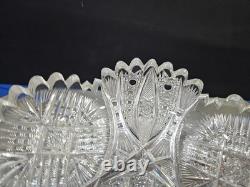 8 BOWL, American Brilliant Period Cut Glass Crystal Rare Koh-i-noor co Clifton