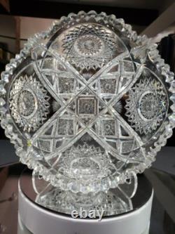 8 BOWL American Brilliant Period Cut Glass Crystal signed Libbey Kingston