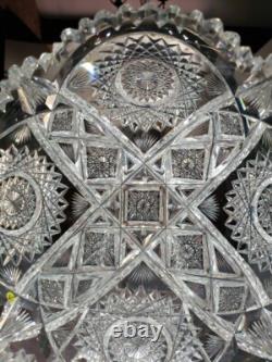 8 BOWL American Brilliant Period Cut Glass Crystal signed Libbey Kingston