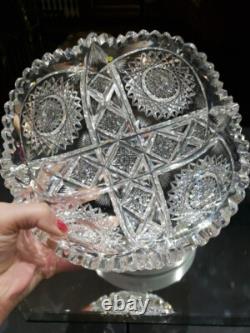 8 BOWL American Brilliant Period Cut Glass Crystal signed Libbey Kingston