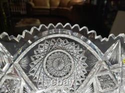 8 BOWL American Brilliant Period Cut Glass Crystal signed Libbey Kingston