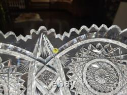 8 BOWL American Brilliant Period Cut Glass Crystal signed Libbey Kingston
