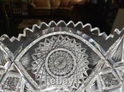 8 BOWL American Brilliant Period Cut Glass Crystal signed Libbey Kingston