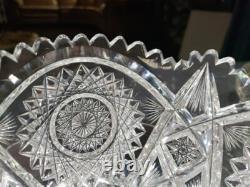 8 BOWL American Brilliant Period Cut Glass Crystal signed Libbey Kingston