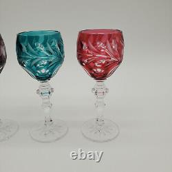 8 Bleikristall Cut To Clear Crystal Stemmed Cordial Glasses