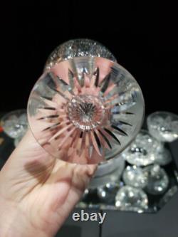 (8) Champagne Glasses, American Brilliant Period Cut Glass Crystal Hoare Monarch