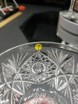 (8) Champagne Glasses, American Brilliant Period Cut Glass Crystal Hoare Monarch