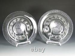 8 Cut Glass / Crystal (hawkes Quality) 8 3/4 Rimmed Soup Bowls