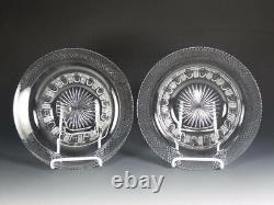 8 Cut Glass / Crystal (hawkes Quality) 8 3/4 Rimmed Soup Bowls