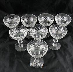 8 Hawkes Wickham Fine Cut Crystal Champagne Coupe Sherbet Glasses