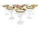 8 Moser Czech Cut Crystal Glass Martini Goblets in Gold Splendid