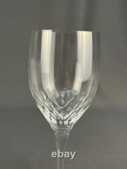 8 Orrefors Prelude Clear Cut Crystal 7 3/8 Claret Wine Glasses MINT