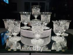 (8) Rare Oyster Cocktail Glasses American Brilliant Cut Crystal Bergen Glenwood