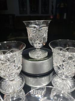 (8) Rare Oyster Cocktail Glasses American Brilliant Cut Crystal Bergen Glenwood