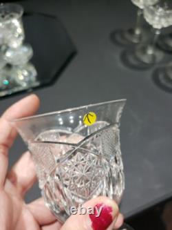 (8) Rare Oyster Cocktail Glasses American Brilliant Cut Crystal Bergen Glenwood