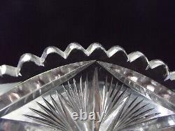 8 Serving Bowl American Brilliant Period Cut glass Crystal Meriden 180 Winner