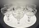 8 Signed Webb English Cut Glass Rock Crystal Champagnes Amazing Cutting