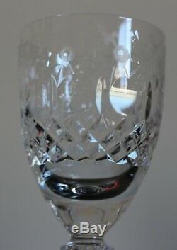 8 Vtg. Tall Rogaska Gallia Cut Crystal Water Goblets Stemware Signed 9 1/4