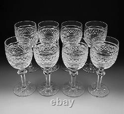 8 Waterford Castletown Cut Crystal Water Goblet Glass Set 7 5/8 Made in Ireland