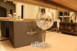 8 Waterford Lismore Ballon Wine Glasses 7in Clear Cut Crystal