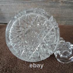 8 fancy decanter American Brilliant period cut glass crystal, Somerset pattern