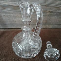 8 fancy decanter American Brilliant period cut glass crystal, Somerset pattern
