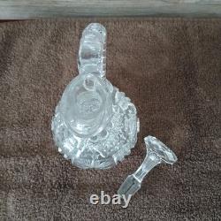 8 fancy decanter American Brilliant period cut glass crystal, Somerset pattern 8 fancy decanter American Brilliant period cut glass crystal, Somerset pattern