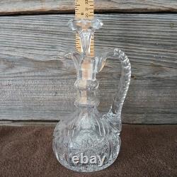 8 fancy decanter American Brilliant period cut glass crystal, Somerset pattern
