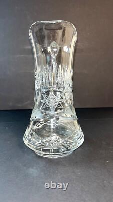 8 in CRYSTAL Cut Glass AMERICAN BRILLIANT PERIOD DEEP WATER PITCHER Swirls Star