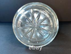 8 in CRYSTAL Cut Glass AMERICAN BRILLIANT PERIOD DEEP WATER PITCHER Swirls Star
