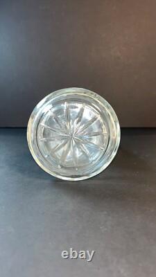 8 in CRYSTAL Cut Glass AMERICAN BRILLIANT PERIOD DEEP WATER PITCHER Swirls Star