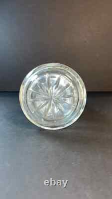 8 in CRYSTAL Cut Glass AMERICAN BRILLIANT PERIOD DEEP WATER PITCHER Swirls Star
