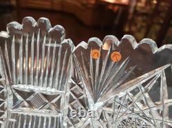 9 Bowl, American brilliant Period Cut glass Crystal J HOARE CO Signed Rare