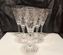 9 Stratford by Seneca Hand-Blown & Cut Crystal Parfait Glasses 7 Vintage 1940's