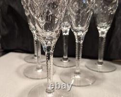 9 Stratford by Seneca Hand-Blown & Cut Crystal Parfait Glasses 7 Vintage 1940's