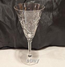9 Stratford by Seneca Hand-Blown & Cut Crystal Parfait Glasses 7 Vintage 1940's