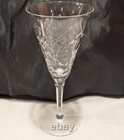 9 Stratford by Seneca Hand-Blown & Cut Crystal Parfait Glasses 7 Vintage 1940's