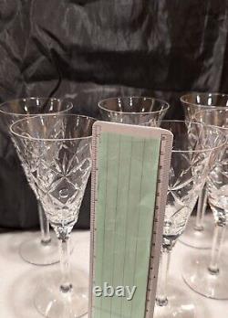 9 Stratford by Seneca Hand-Blown & Cut Crystal Parfait Glasses 7 Vintage 1940's
