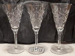 9 Stratford by Seneca Hand-Blown & Cut Crystal Parfait Glasses 7 Vintage 1940's